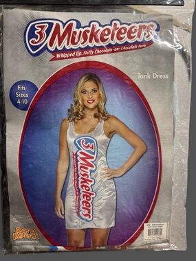 Rasta Imposta 3 Musketeers Candy Bar Tank Dress Costume NIP 4-10
